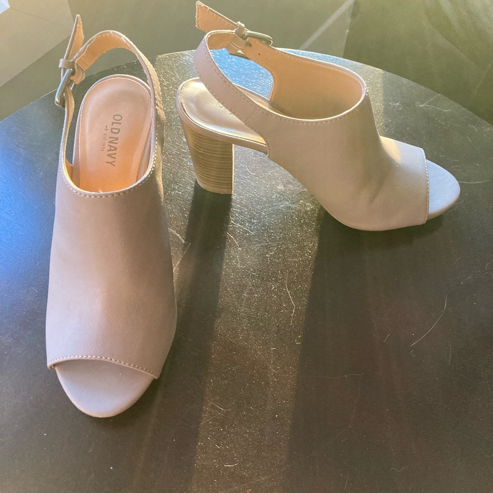 Taupe heeled sandals